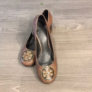 Tory Burch brown Amy heels